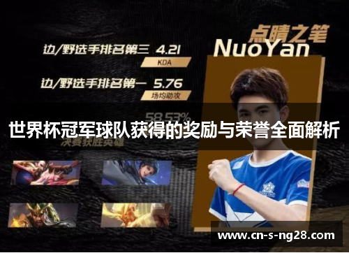 世界杯冠军球队获得的奖励与荣誉全面解析