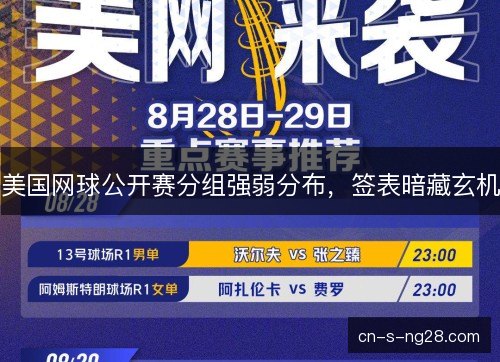 美国网球公开赛分组强弱分布，签表暗藏玄机